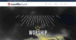 Desktop Screenshot of morelifechurch.com